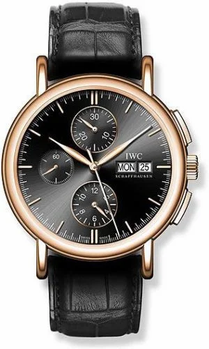 IWC Portofino Chronograph Rose Gold / Black IW3783-05 (IW378305)